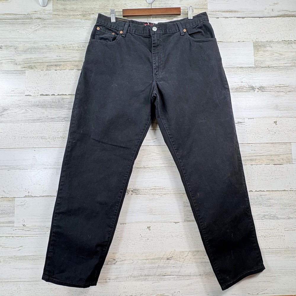 Levi's 550 Y2K‎ Relaxed Fit Mom Jeans 16 Black High Rise Tapered Grunge Vintage